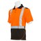 Erb Safety Shrt Slv Polo Shrt, Brdseye Msh, Class2, 9100SBSEG, Hi-Viz Org/Blk, 4XL 62687